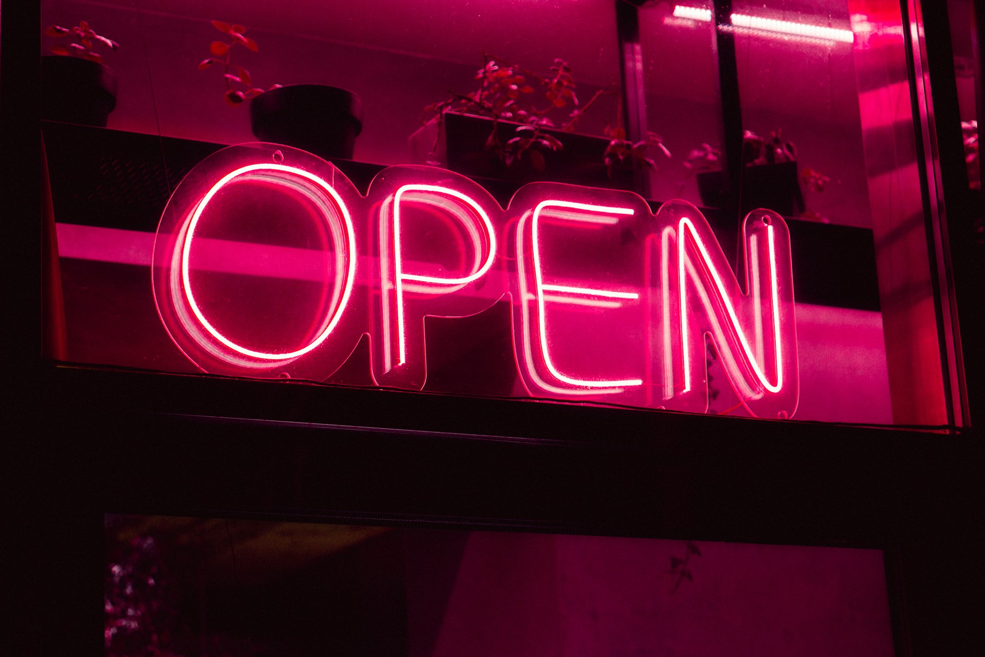 Neon open sign